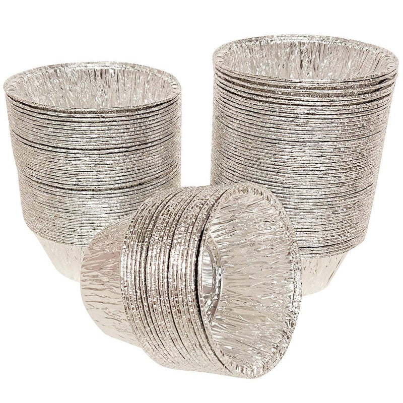 Axe Sickle 2 Oz Disposable Baking Cups Tins Foil Pans Cups 70 mL Aluminum Foil Cupcake Bowl Pans for Baking, Roasting, 100Pcs. - Image 1